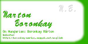 marton boronkay business card
